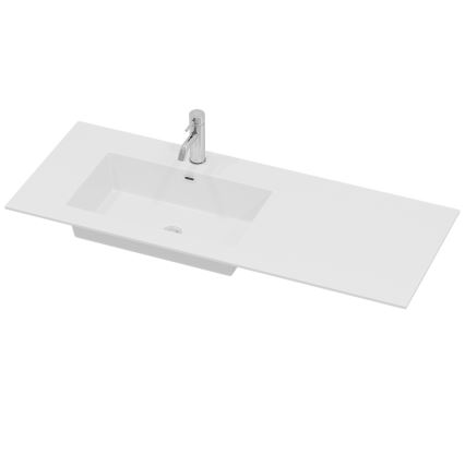 Vannitoakapp koos valamu HELSINKI 115 cm vasakpoolne/must