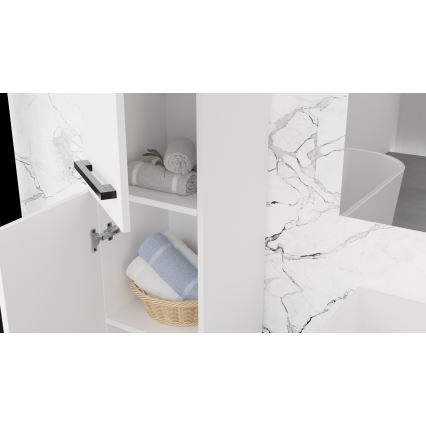 Vannitoakapp koos valamuga KATE + peegelkapp + seinakapp valge