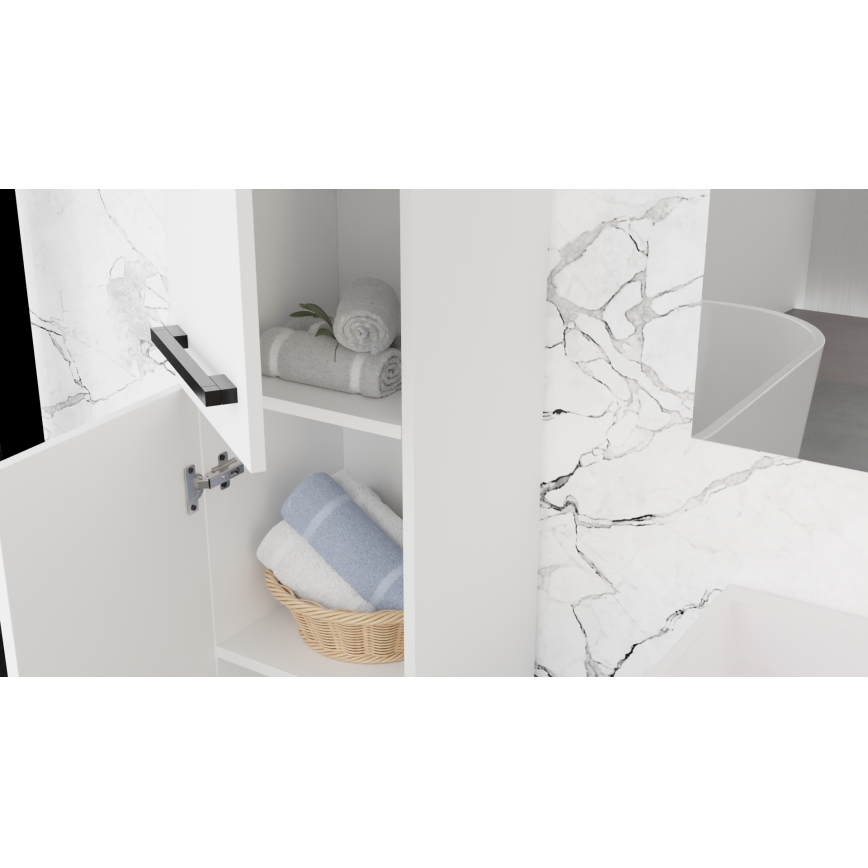 Vannitoakapp koos valamuga KATE + peegelkapp + seinakapp valge