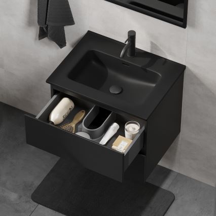 Vannitoakapp koos valamuga KENWOOD 61x52x45 cm must