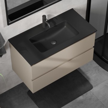 Vannitoakapp koos valamuga KENWOOD 91 cm marakesh/must