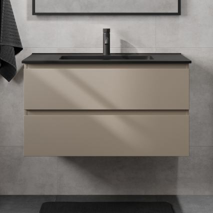 Vannitoakapp koos valamuga KENWOOD 91 cm marakesh/must