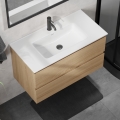 Vannitoakapp koos valamuga KENWOOD 91 cm, tamm/valge