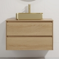 Vannitoakapp koos valamuga TRONDHEIM/LJORDAL 90x57x46 cm tamm/messing