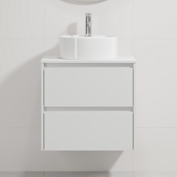 Vannitoakapp koos valamuga TRONDHEIM/VIKEDAL 60x57x46 cm valge