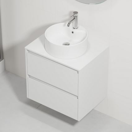 Vannitoakapp koos valamuga TRONDHEIM/VIKEDAL 60x57x46 cm valge