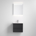 Vannitoakapp koos valamuga VIGO + LED-seinapeegel tagantvalgustusega LED/10W/230V IP44 must