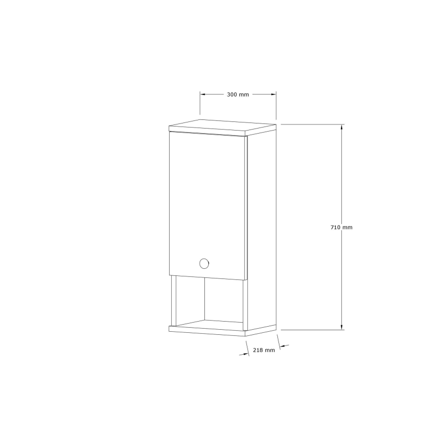 Vannitoakapp MIS 71x30 cm valge