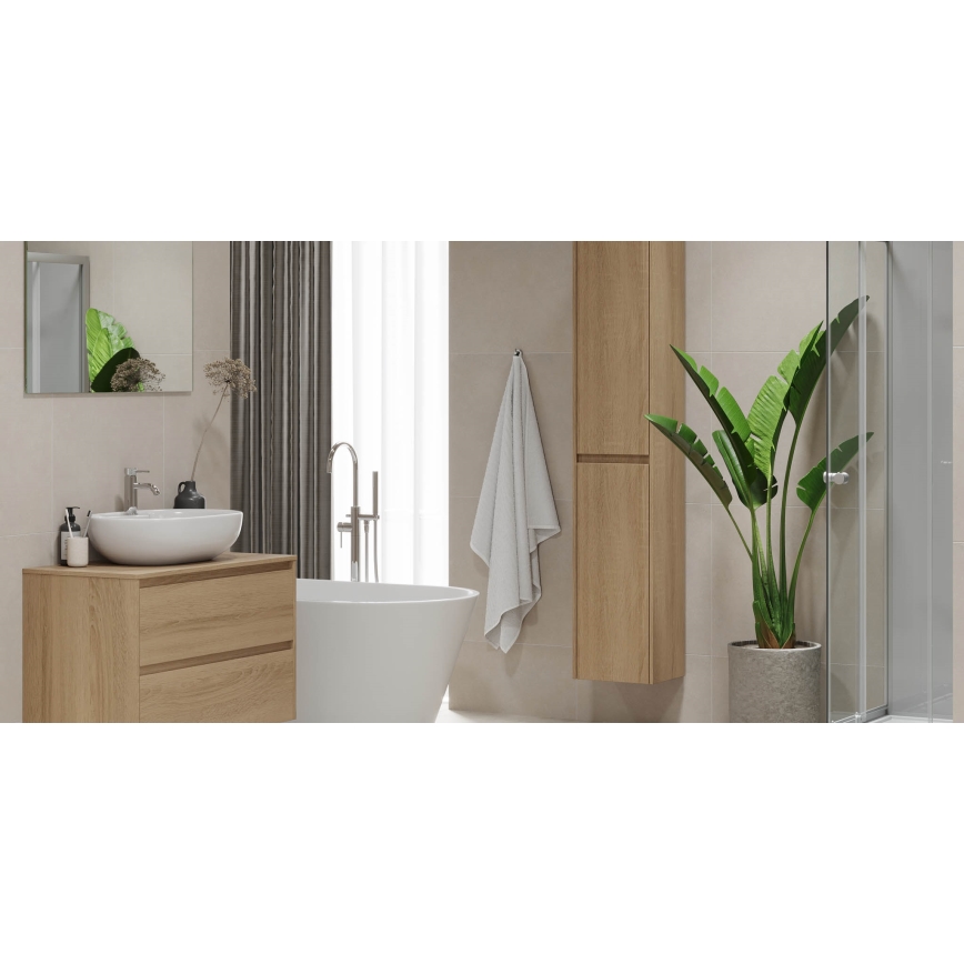 Vannitoakapp TRONDHEIM valamu jaoks 90x57x46 cm tamm