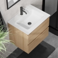 Vannitoakapp valamuga CONOR 61 cm tamm/valge