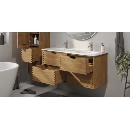 Vannitoakapp valamuga GRIBSKOV 120 cm beež/tamm/valge