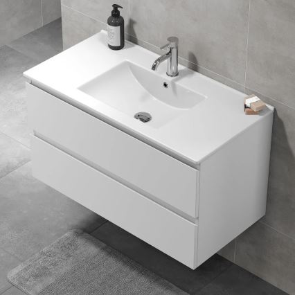 Vannitoakapp valamuga HENRY 91 cm valge