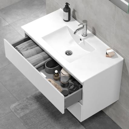 Vannitoakapp valamuga HENRY 91 cm valge