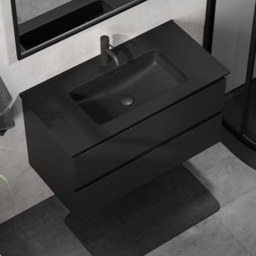 Vannitoakapp valamuga KENWOOD 91 cm must