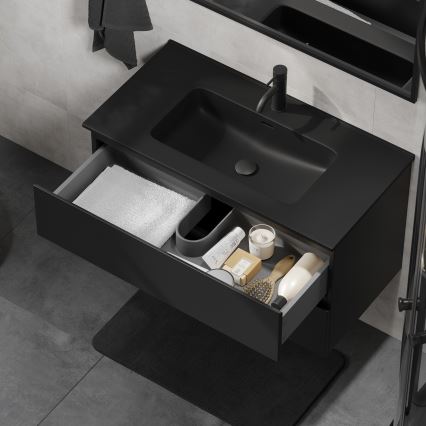 Vannitoakapp valamuga KENWOOD 91 cm must