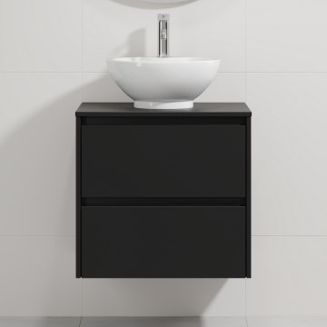 Vannitoakapp valamuga TRONDHEIM/DRAMMEN 60x57x46 cm must/valge