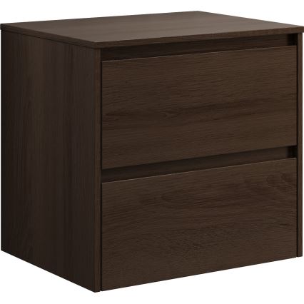 Vannitoakapp valamuga TRONDHEIM/DRAMMEN 60x57x46 cm pähkel/valge