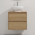 Vannitoakapp valamuga TRONDHEIM/DRAMMEN 60x57x46 cm tamm/valge