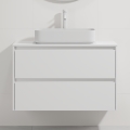 Vannitoakapp valamuga TRONDHEIM/LJORDAL 90x57x46 cm valge