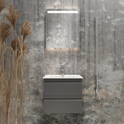 VIGO vannitoakapp valamuga + LED-seinapeegel taustvalgusega LED/10W/230V IP44 hall