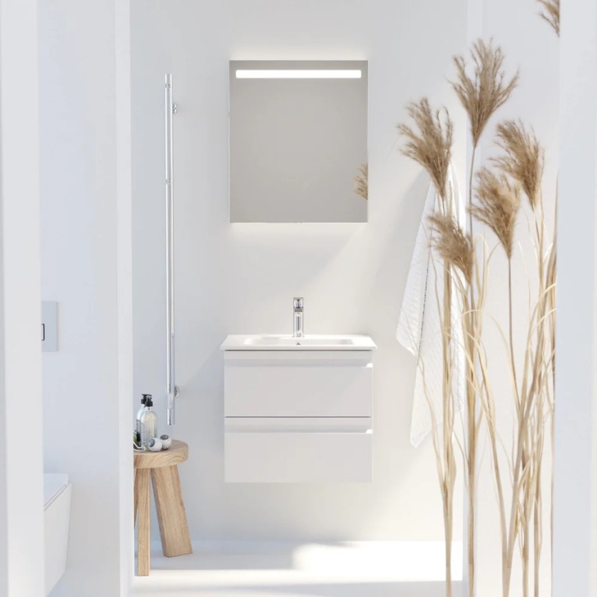 Vannitoakapp koos valamuga VIGO + seinapeegel LED-tagantvalgustusega LED/10W/230V IP44 valge