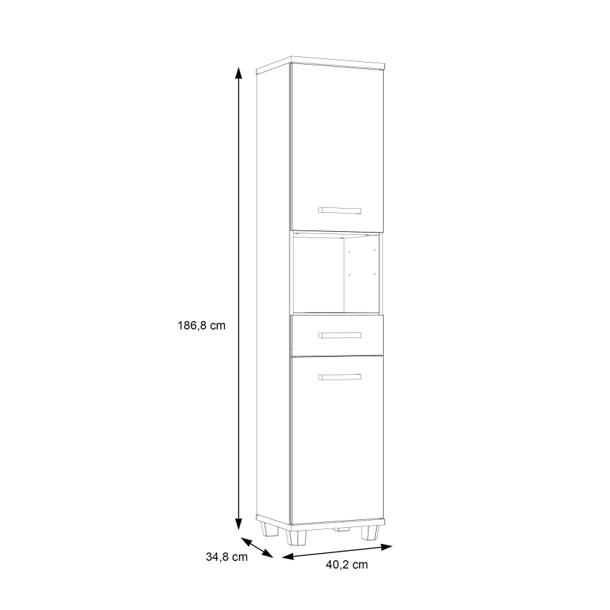 Vannitoakapp VENOM antratsiit/pruun