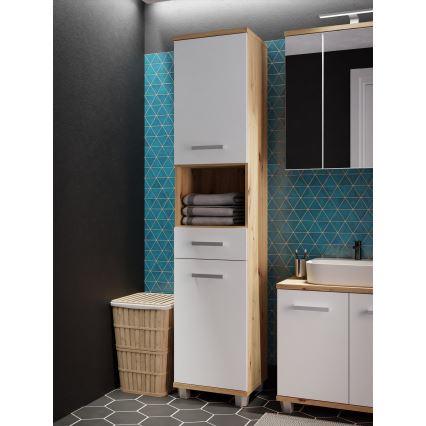 Vannitoakapp VENOM valge/artisan tamm