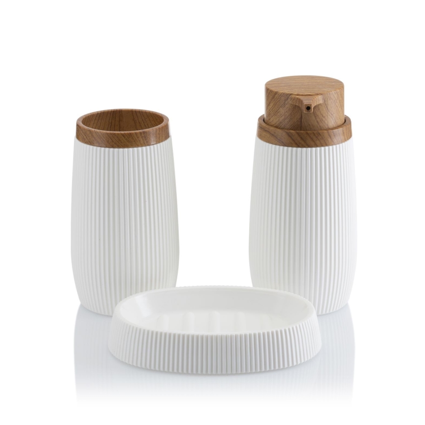 Vannitoakomplekt ALISON 5 tk valge/pruun