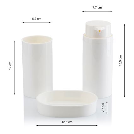 Vannitoakomplekt CARMEN 5 tk valge