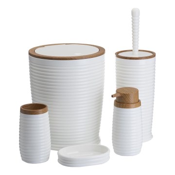 Vannitoakomplekt CAROL 5 tk valge/pruun