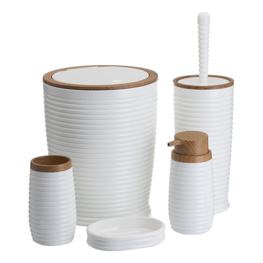 Vannitoakomplekt CAROL 5 tk valge/pruun