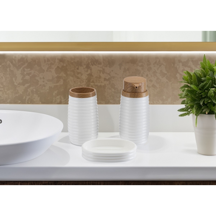 Vannitoakomplekt CAROL 5 tk valge/pruun
