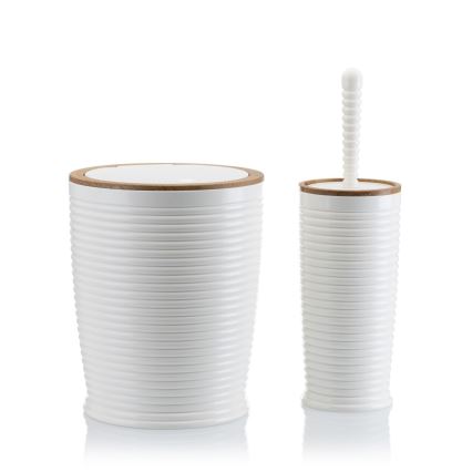 Vannitoakomplekt CAROL 5 tk valge/pruun