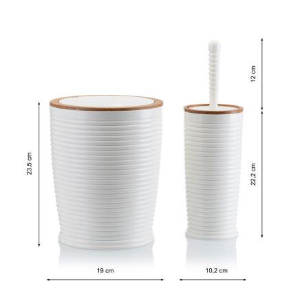 Vannitoakomplekt CAROL 5 tk valge/pruun