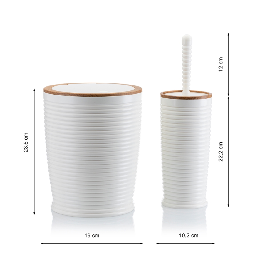 Vannitoakomplekt CAROL 5 tk valge/pruun