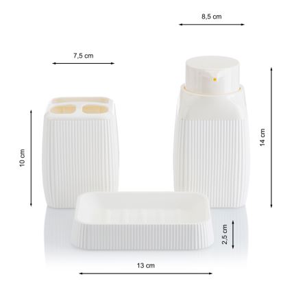 Vannitoakomplekt CRYSTAL 5 tk valge