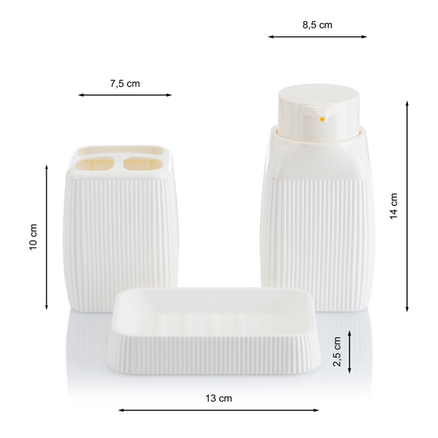 Vannitoakomplekt CRYSTAL 5 tk valge