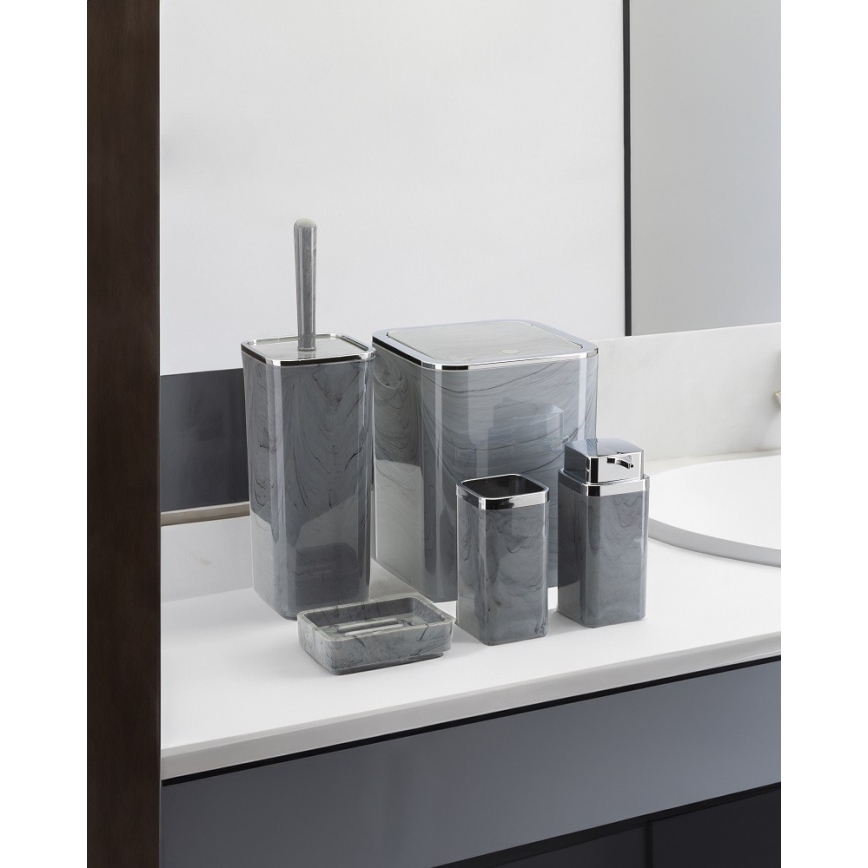 Vannitoakomplekt GRIS 5 tk hall/läikiv kroom