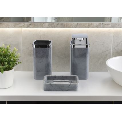 Vannitoakomplekt GRIS 5 tk hall/läikiv kroom