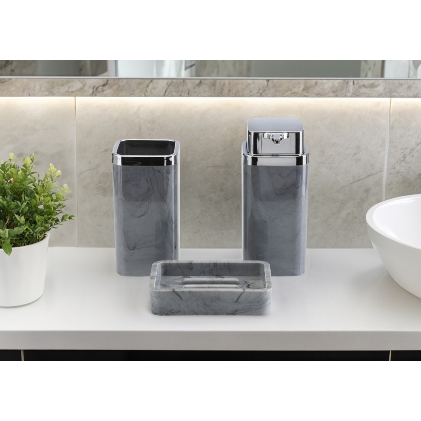 Vannitoakomplekt GRIS 5 tk hall/läikiv kroom