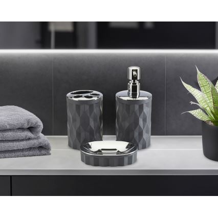 Vannitoakomplekt REINA 5 tk antratsiit/läikiv kroom