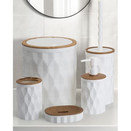 Vannitoakomplekt REINA 5 tk valge/pruun