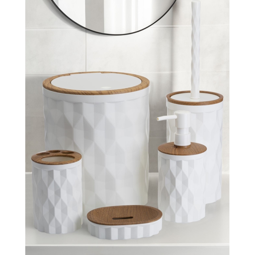 Vannitoakomplekt REINA 5 tk valge/pruun