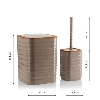Vannitoakomplekt WAVE 5 tk beež/pruun