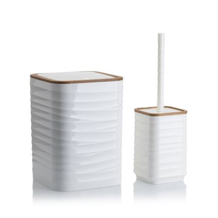 Vannitoakomplekt WAVE 5 tk valge/pruun