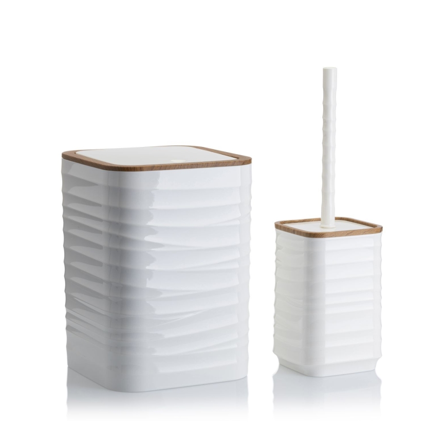 Vannitoakomplekt WAVE 5 tk valge/pruun