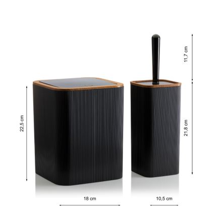 Vannitoakomplekt ZOYA 5 tk must/pruun