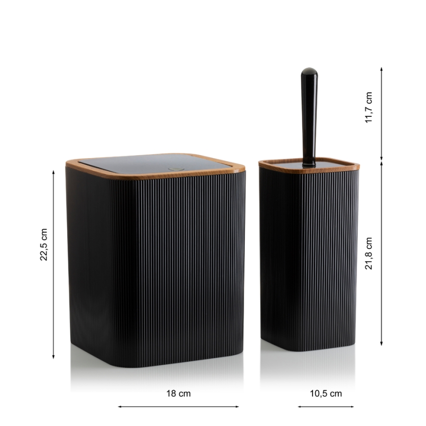 Vannitoakomplekt ZOYA 5 tk must/pruun