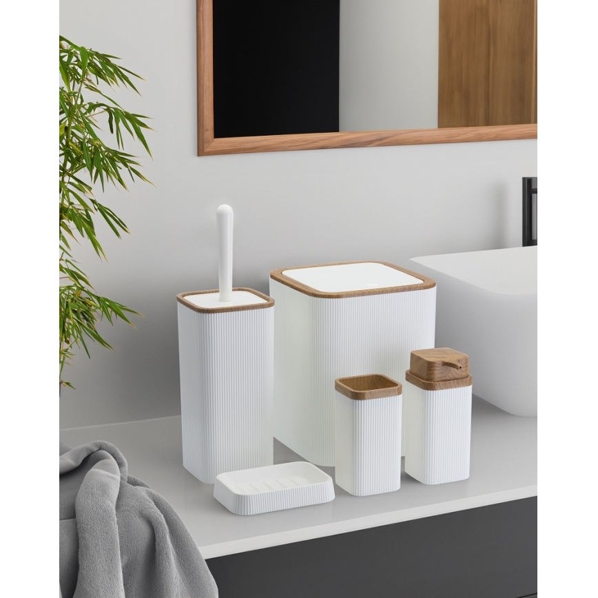 Vannitoakomplekt ZOYA 5 tk valge/pruun