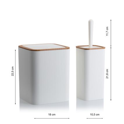 Vannitoakomplekt ZOYA 5 tk valge/pruun